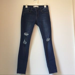 Tillys: RSQ Dark washed ripped skinny jeans